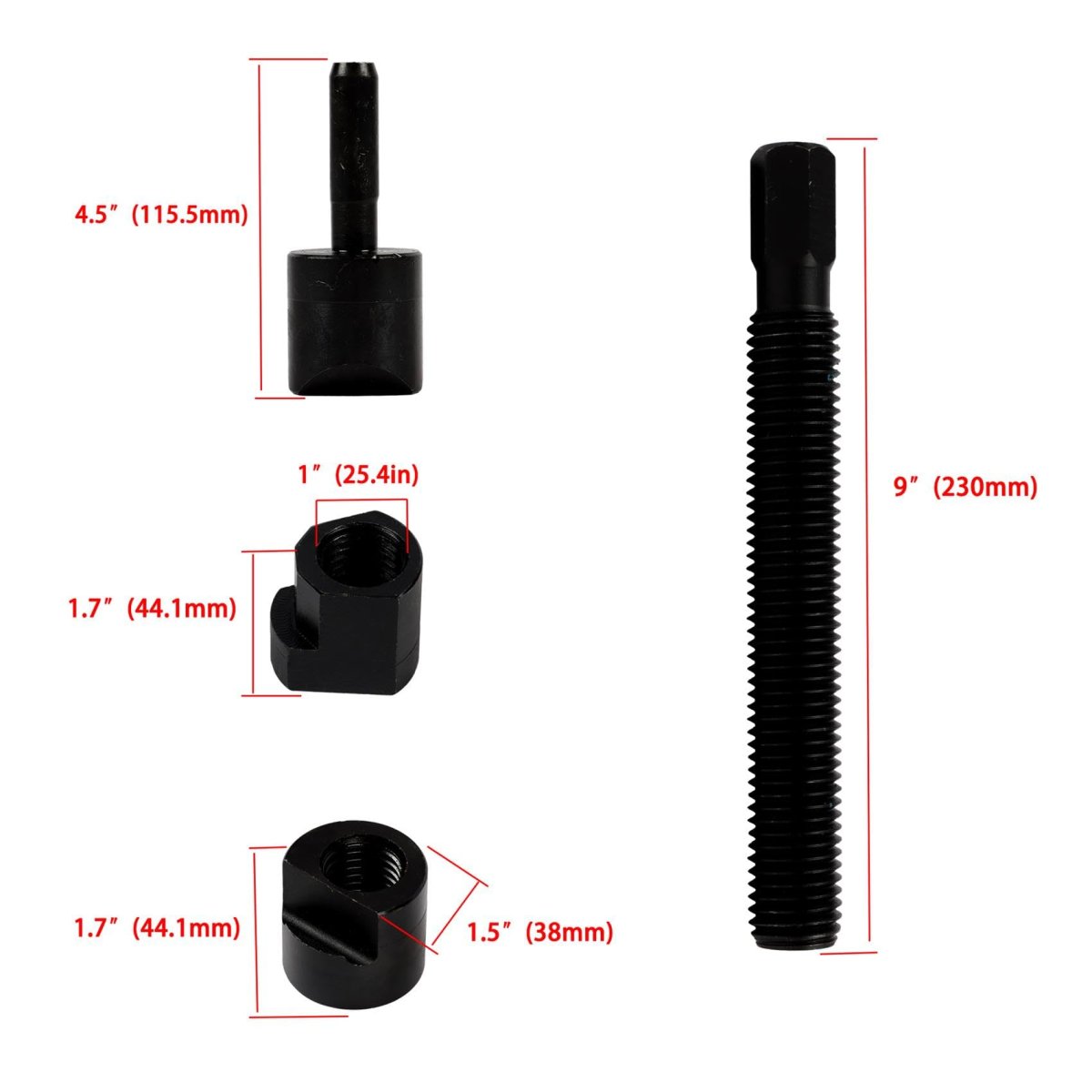 4pcs Double Wheel Separator Tool Kit With 11 Threads One-piece Pusher Hub Removal