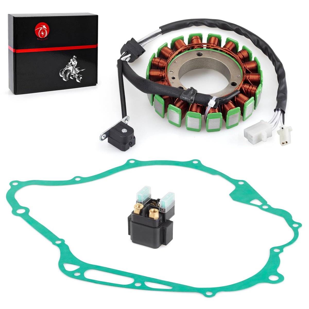 Stator And Relay Gasket For Yamaha V Star 1100 Xvs1100 Classic Custom Silverado 1999 2002 5el-81410-01-00 5el-15451-00-00