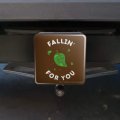 Fallin For You Falling Leaves Leaf Love Funny Humor Tow Trailer Hitch Cover Plug Insert