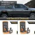 Vipmotoz 4pc Full Led Side Marker Lights Front Amber Rear Red Compatible With 2020-2023 Gmc Sierra 2500 3500 Pickup Chrome