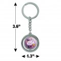Graphics More Dc Super Hero Girls Girl Power Keychain Spinning Round Chrome Plated Metal