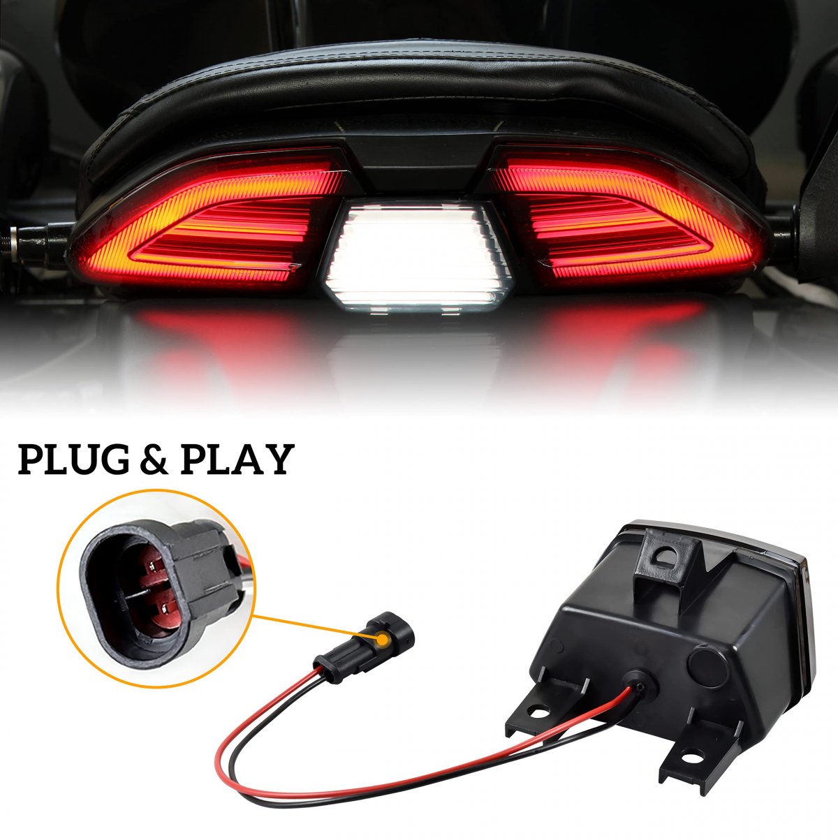 Smoked Black Led Tail Light For Can Am Spyder F3 All Models Rear Taillight Reverse Assembly Waterproof Utv Accessories 1 Piece