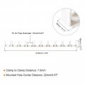 Uxcell 16mm Dia Continuous 10 Slots Ppr U-shaped Pipe Clamps Tube Clips For Water Hoses White 8 Pcs