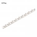 Uxcell 16mm Dia Continuous 10 Slots Ppr U-shaped Pipe Clamps Tube Clips For Water Hoses White 8 Pcs