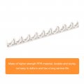 Uxcell 16mm Dia Continuous 10 Slots Ppr U-shaped Pipe Clamps Tube Clips For Water Hoses White 8 Pcs