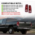Tail Light Assemblies With Wiring Harness For Chevy Silverado 2003 2004 2005 2006 Rear Lamps Driver And Passenger Side Red Lens