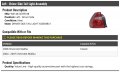 Left Driver Side Tail Light Assembly Compatible With 2004-2008 Chevy Malibu
