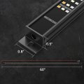 Mictuning 60 Inch Aluminum Frame Triple Tailgate Light Bar 1200 Led Waterproof With 4-way Flat Connector Full Function Amber