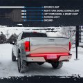 60 Inch Aluminum Frame Triple Tailgate Light Bar 1200 Led Waterproof With 4-way Flat Connector Full Function Amber Sequential