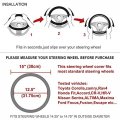 Evevik Microfiber Leather Checker Flag Brown Beige Car Steering Wheel Cover -non-slip And Comfortable Universal 15 Begie