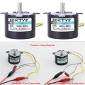 Synchronous Motor Cw Ccw 50ktyz Ac 0v 10w 0a Small Electric Low Speed Permanent Magnet 2 5 20rpm High Torque Metal Geared For