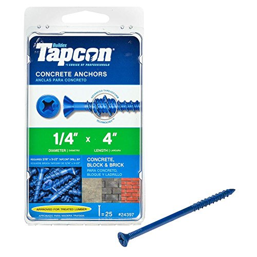 Tw Brands Tapcon 24397 1 4x4 Concrete Anchor-25pack