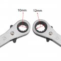 Uxcell Reversible Ratcheting Wrench 10mm X 12mm Double Box End Cr-v