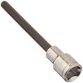 Jhw35294 1 2 In Drive Hex Long Bit Socket 8mm Metric Polished Chrome Finish 