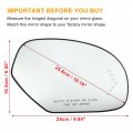 Uxcell Car Right Side Mirror Glass Heated Turn Signal W Backing Plate For Chevrolet Suburban Silverado Tahoe Gmc Sierra Yukon