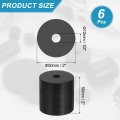 6 Pcs Multi Purpose Rubber Spacer 0 5 Od X 2 Id Thickness Anti-vibration Isolation Bushings Grommets Spacers Washers For Home