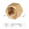 Uxcell G1 4 Pipe Fitting Cap Brass Hex Female Thread Hose Connector For Garden And Outdoor Water Pipes Nozzle Joints 4pcs