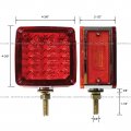 4x4 Dual Face Red Amber 39 Diodes Led With Stainless Mounting Brackets Side Marker Light Driver Passenger Fit Kenworth