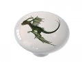 Gotham Decor Flying Green Dragon Ceramic Drawer Knob 