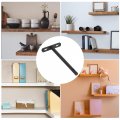 Uxcell 4pcs Floating Shelf Bracket 6 Inch Wall Mounted Blind Support Hidden For Wood Shelves Black