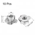 Uxcell M8 Tee Nut 4 Pronged T-nut For Table Legs Woodwork Holds Wood Cabinetry 10pcs