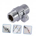 Angoily Shower Head Valve Shut Off Water Pressure Regulators With Handle Lever Flow Restrictor Chrome Copper Stop Valve