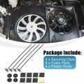 X Autohaux Universal Electric Radiator Fan Mounting Kit Cooling Fans Tie Strap Pads Assembly For Car