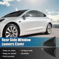 X Autohaux 1 Pair For Tesla Model 3 2017-2022 Rear Side Window Louvers Air Vent Scoop Streamline Shades Cover Blinds Decorative