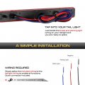 Vipmotoz 2in1 Led Rear Drl Reflector Tail Brake Lights Lamps Compatible With 2005-2009 Land Rover Lr3 10-16 Lr4 10-13 Range