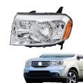 Headlight Assembly Halogen Replacement For Honda Pilot 2009-2011 Housing Chrome Lamp Set Driver Side Lh 1pc 33150-sza-a01