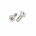 Uxcell M2x6mm 304 Stainless Steel Flat Head Torx Drive Type Screw Silver Tone 100pcs
