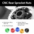 Autobahn88 Motorcycle Sprocket Nut Dress-up Kit Compatible With Yamaha Fzr600 Genesis 1989-1993 Black Set Of 6