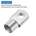 Uxcell Gas Spring Strut M8 Joint Fitting Female Threaded Connectors Steel Silver Tone 6pcs