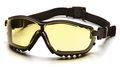 Pyramex V2g Safety Glasses Black Frame Amber Anti-fog Lens 