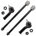 Front Inner And Outer Tie Rod End Kit Ev319 Es3470 Es3471 For Ford Contour 1997 2000 Mercury Cougar 1999 2002 Mystique With 15 