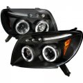 Black Bezel Led Halo Projector Headlights Made For 03-05 Toyota 4runner 