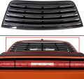 Hecasa Rear Window Scoop Louver For 2008-2023 Dodge Challenger Sun Shade Cover Air Vent Shades Carbon Fiber Style Abs Material