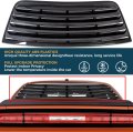 Hecasa Rear Window Scoop Louver For 2008-2023 Dodge Challenger Sun Shade Cover Air Vent Shades Carbon Fiber Style Abs Material