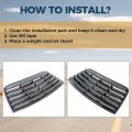 Hecasa Rear Window Scoop Louver For 2008-2023 Dodge Challenger Sun Shade Cover Air Vent Shades Carbon Fiber Style Abs Material