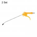 Harfington 2pcs Air Blow Gun Stainless Steel High Pressure Dust Blower With 11 Inch Long Angled Nozzle 130mm Handle For