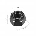 Uxcell Hex Lock Nuts M8 X 1 25mm Carbon Steel Nylon Insert Self-locking For Fasteners 50pcs Black