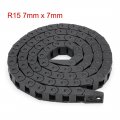 Uxcell R15 7mm X Internal Size Black Plastic Cable Wire Carrier Drag Chain 1m Length For Cnc