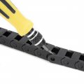 Uxcell R15 7mm X Internal Size Black Plastic Cable Wire Carrier Drag Chain 1m Length For Cnc