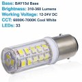 Hqrp Bay15d Light Bulb Compatible With Hella Marine Series 2984 2 Nm All Round Anchor Lamp 10-30v Dc Cool White 33led Smd2835