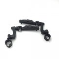Xkh- Black Adjustable Peg Mounting Kit Flat End Footrest Compatible With Sportster 883 1200 Street Bob Softail Cvo Equipped 1-1