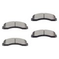 Front D1414 Semi-metal 4pcs W Hardware Disc Brake Pad Set 
