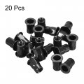Uxcell M6 Rivet Nuts Thread Half Hexagonal Carbon Steel Zinc-plated Flat Head Threaded Insert Nut Black 20pcs