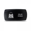 Ch4x4 Rocker Switch Solar Power Symbol Horizontal Amber Led