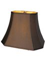 Upgradelights Black Silk 14 Inch Rectangle Replacement Lamp Shade With Gold Lining 