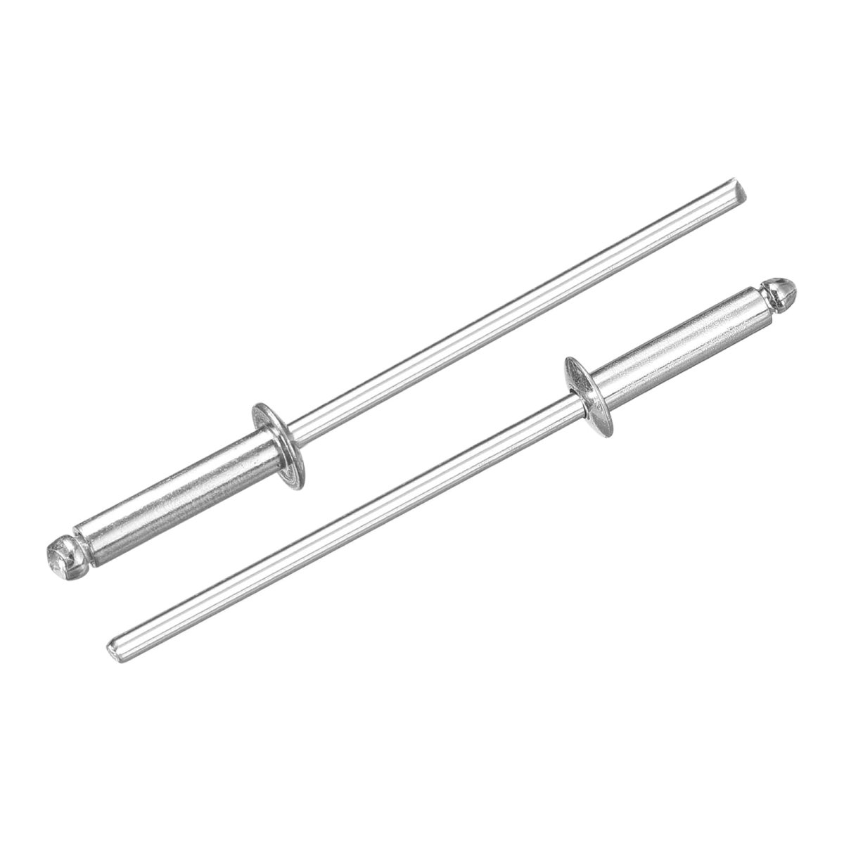 100pcs 1 8 X1 2 Aluminum Dome-head Blind Rivets Open-end Type For Diy Sheet Metal Automotive Repairs Furniture Boat And Duct